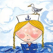Image of Sailor girl  children's bedroom/bathroom picture