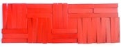 Image of Puzzled in Red No1 - Assemblage Wall Sculpture