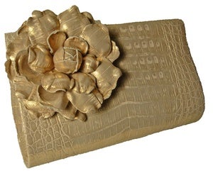 Image of Gold Crocodile and Flower