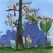 Image of Rumble in the jungle- wild animal Children's Bedroom Picture