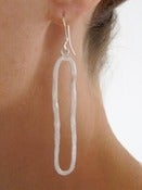 Image of Hammered Rectangle Earrings