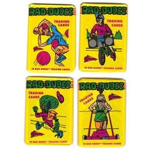 Image of "RAD DUDES" TRADING CARDS - PACIFIC 1990