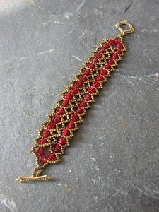 Image of Bead Pattern: Flowers in a Row Bracelet