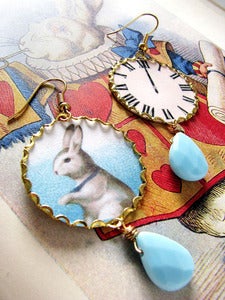 Image of 'The Rabbit is late!' earrings
