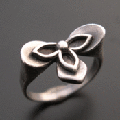 Image of Open Lotus Sterling Ring