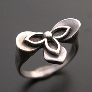 Image of Open Lotus Sterling Ring