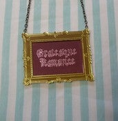 Image of (NEW IMPROVED) 'Grotesque Romance' Mirror Pink in Mirror Gold Baroque Frame