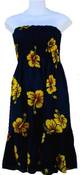 Image of Tropical Summer Dress-Strapless
