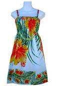 Image of Tropical Summer Dress Orange/Yellow