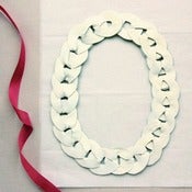 Image of Pearlized White Leather Link Necklace