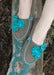 Image of Concrete & Aqua Tiger Lily Moccasin