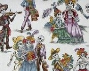 Image of FF Day of the Dead Fabric Paseo (Dance) Posada Artwork