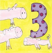 Image of Age 3 pigs birthday card