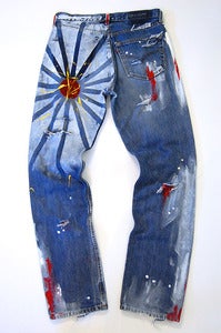 Image of Red Sun Jeans with Gold