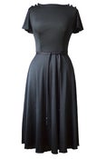 Image of Vintage 1980s Rock Chick Split Sleeve Black Dress