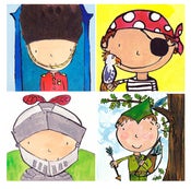 Image of Soldier, pirate, knight and robin hood Boys Framed Picture