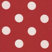 Image of FF Red and White Polka Dot Outdoor Fabric