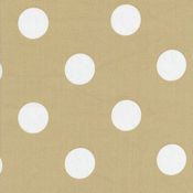 Image of FF Tan and White Polka Dot Outdoor Fabric