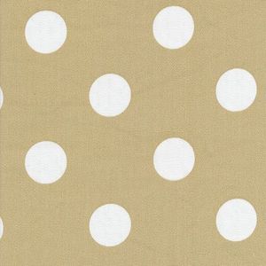 Image of FF Tan and White Polka Dot Outdoor Fabric