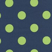 Image of FF Navy and Lime Polka Dot Outdoor Fabric