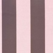 Image of FF Chocolate Brown and Pink Stripe Outdoor Fabric 