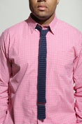 Image of Vintage Crochet Skinny Tie (Navy)