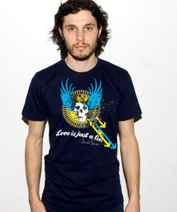 Image of David Baron - "Love Is Just A Lie" Men's Navy Tee
