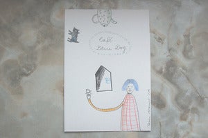 Image of Cafe Blue Dog, original drawing