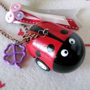 Image of goodluck ladybug beetles necklace