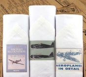 Image of Box of III Men's Handkerchiefs: Airplanes