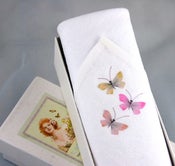Image of Woman's Handkerchief in a Gift Box:Butterflies