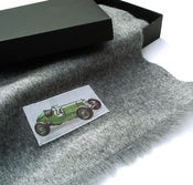 Image of Men's Wool Scarf: Green Car