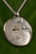 Image of Silver Medallion Necklace Chickie Bird, Adventurous