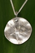 Image of Silver Medallion Necklace Sand Dollar, Close to Nature
