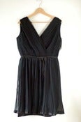 Image of 1950s Grecian Pleated Black Dress