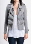 Image of GREY RUFFLE JACKET