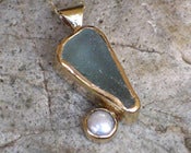 Image of Maine Aqua Seaglass Necklace