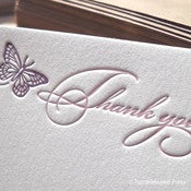 Image of Letterpress Thank You Notes | Butterfly
