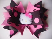 Image of Hello Kitty Black and Pink Hair Bow