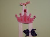 Image of Princess Crown Hair Bow Holder -Double Ribbon