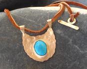 Image of Afghani Turquoise In Gold Necklace
