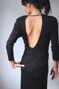 Image of 1980s Backless Black Dress
