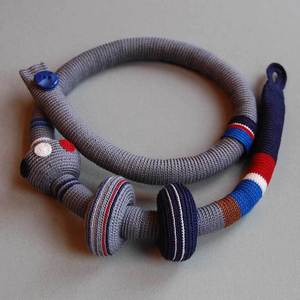 Image of Striped crochet necklace