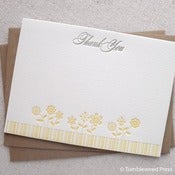 Image of Letterpress Thank You Notes | Daisy