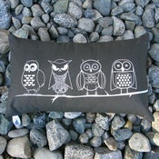 Image of Night Owls 12x20 Pillow {charcoal}