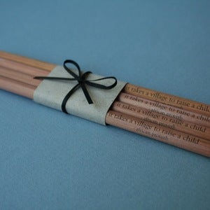 Image of quote pencils - village (pack of 4)