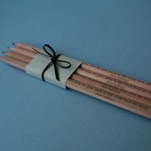 Image of quote pencils - love we give away (pack of 4)