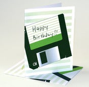 Image of Old Tech Happy Birthday card