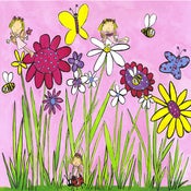 Image of Fairy garden girls Framed bedroom print