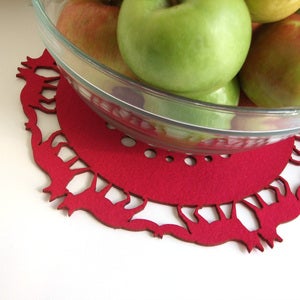 Image of LARGE Fox Trivet in Pink